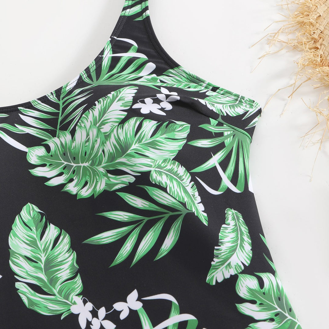Damen Schwimmanzug mit floralem Muster und modischem Short-Design R&B