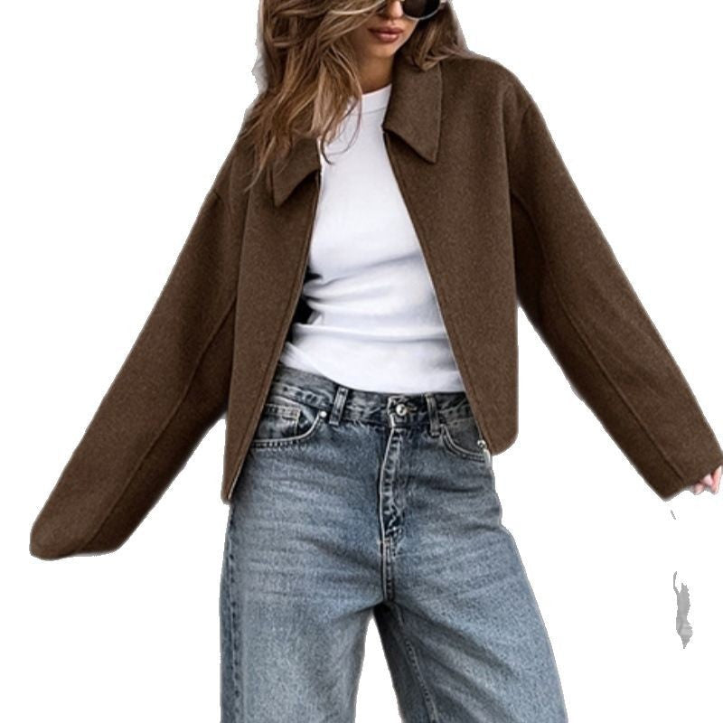 Damen modische Kurzjacke mit lässigem Schnitt R&B