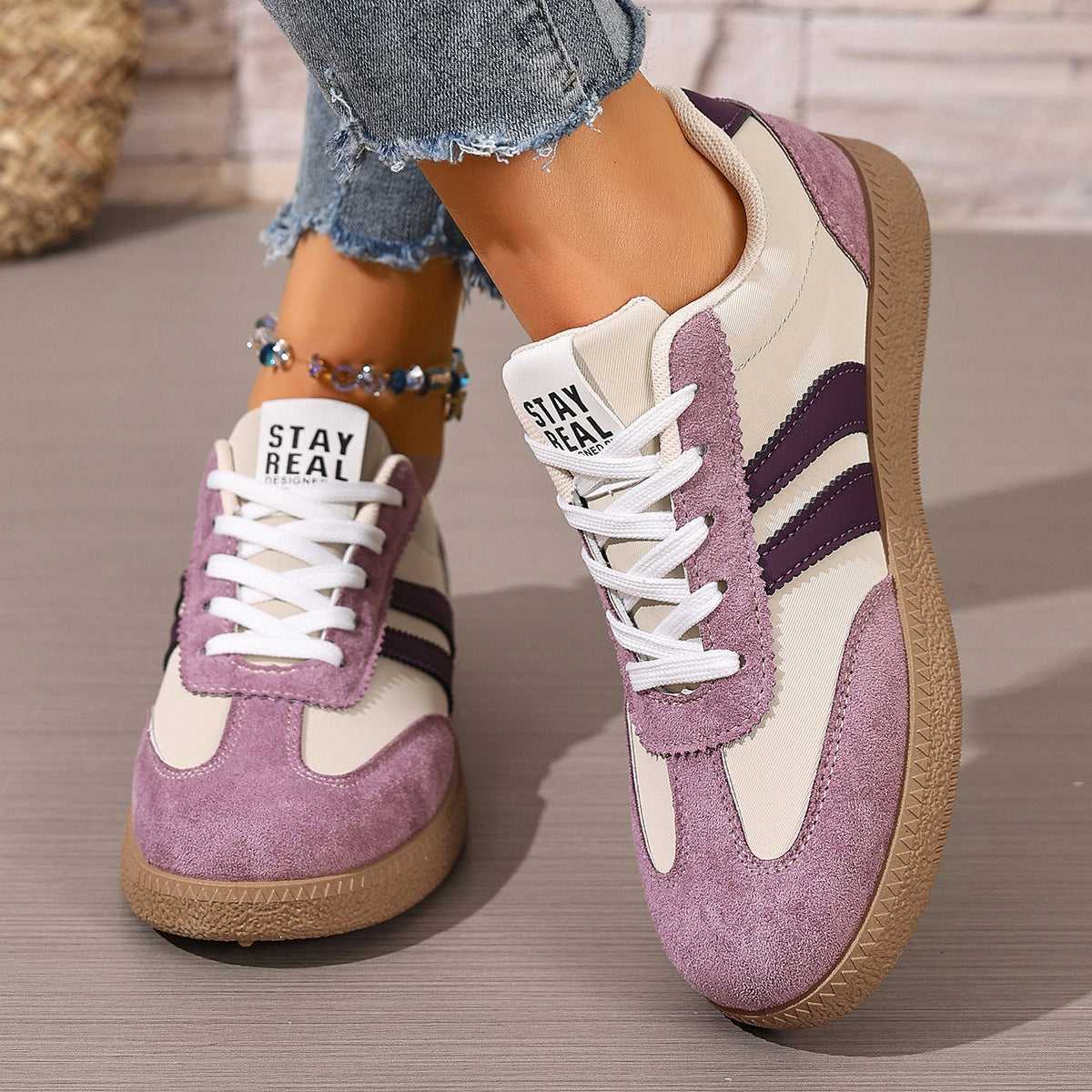 Damen Sportliche Sneakers mit ergonomischem Design und rutschfester Sohle R&B