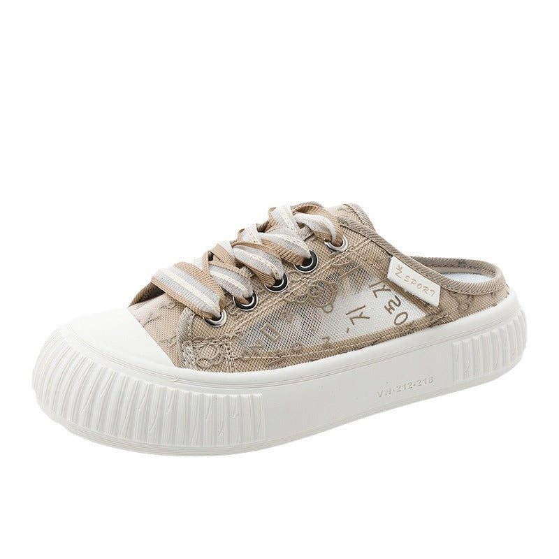 Damen Slip-On Sneakers mit atmungsaktiver Mesh-Oberfläche und elastischen Schnürsenkeln R&B