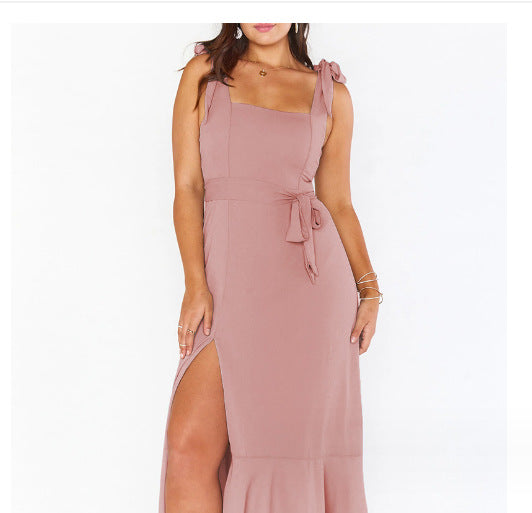 Damen Sommerliches Maxikleid mit eleganter Schleifenverzierung R&B