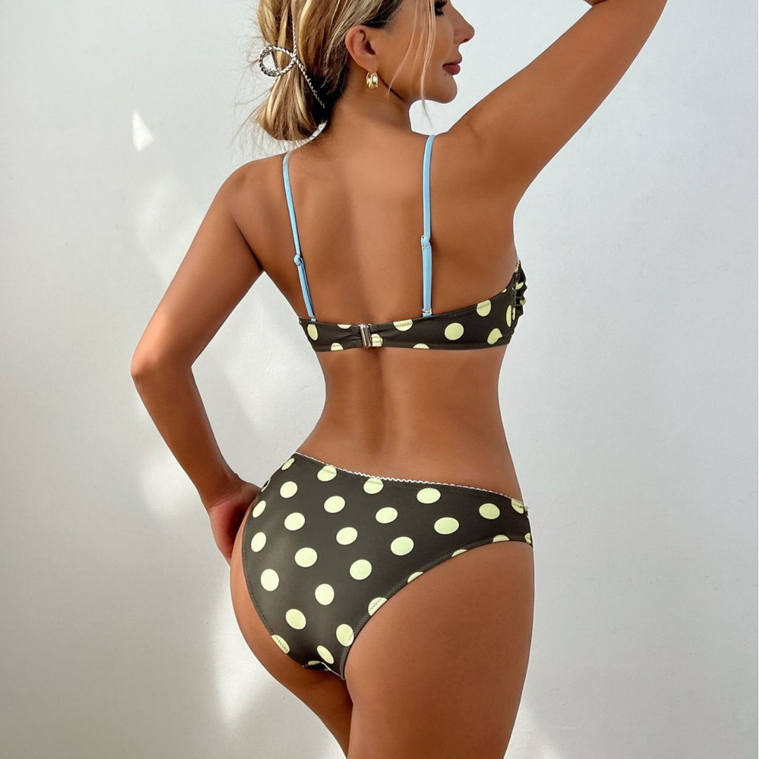 Damen Bunte gepunktete Bikini-Set R&B