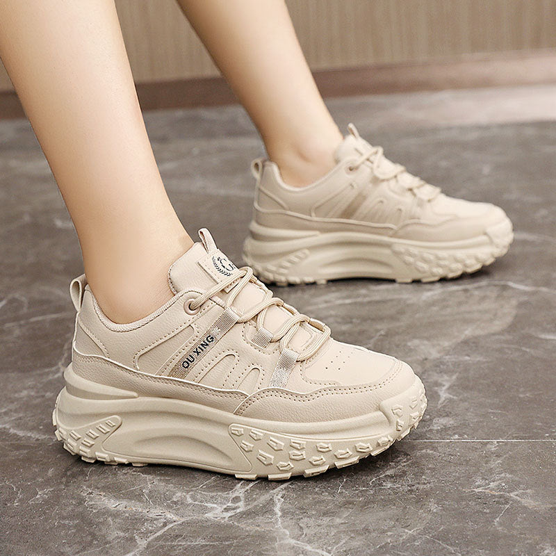 Damen Sportliche Chunky Sneakers mit gepolsterter Sohle und innovativem Schnürsystem R&B