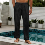 Herren lässige Jogginghose mit elastischem Bund und strukturiertem Design R&B