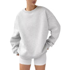 Damen Oversized Sweatshirt mit lässigem Schnitt und hohen Bündchen R&B
