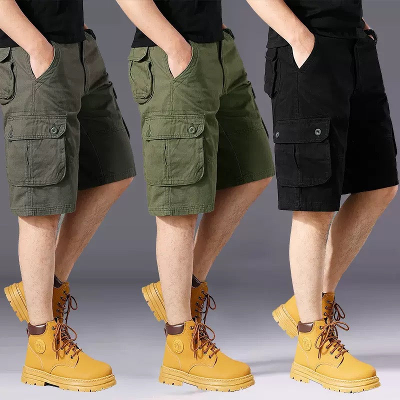 Herren Cargo-Shorts mit einer Vielzahl von praktischen Taschen und verstellbarem Bund