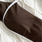 Damen Bikini-Set mit schmalen Trägern und originellem Kontrastdetail R&B