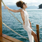 Damen Strandkleid mit seitlichen Cut-Outs R&B