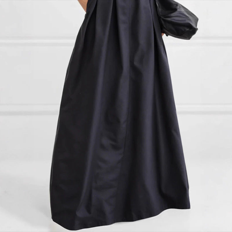 Damen Maxirock mit eleganter Faltenlegung und seitlichen Taschen R&B