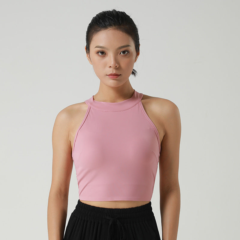 Damen Sportliches Crop-Top mit hohem Kragen und atmungsaktiven Eigenschaften R&B
