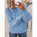 Damen Strickpullover mit voluminösen Ärmeln und strukturierter Oberfläche R&B