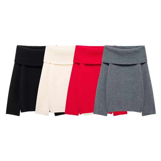 Damen Kuscheliges Strickoberteil R&B
