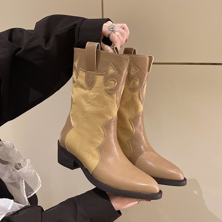 Damen Cowboy-Stiefel mit modischem Stickmotiv R&B