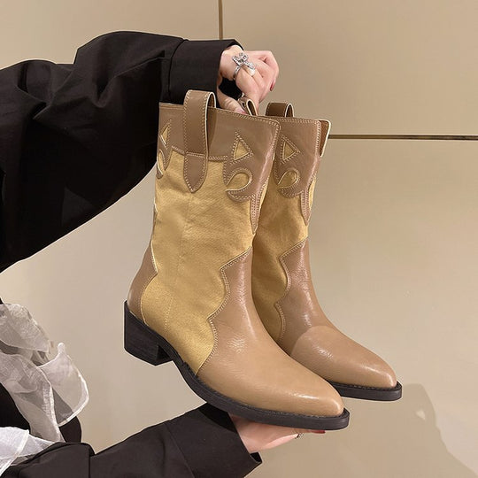 Damen Cowboy-Stiefel mit modischem Stickmotiv R&B
