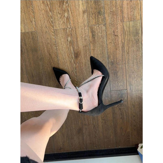 Damen elegante Stiletto-Pumps mit dekorativem Riemendesign R&B