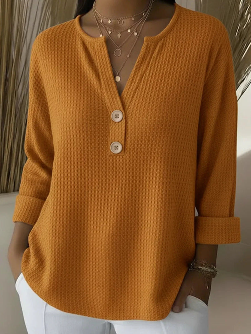 R&B | Top Aus Denim Waffelstoff