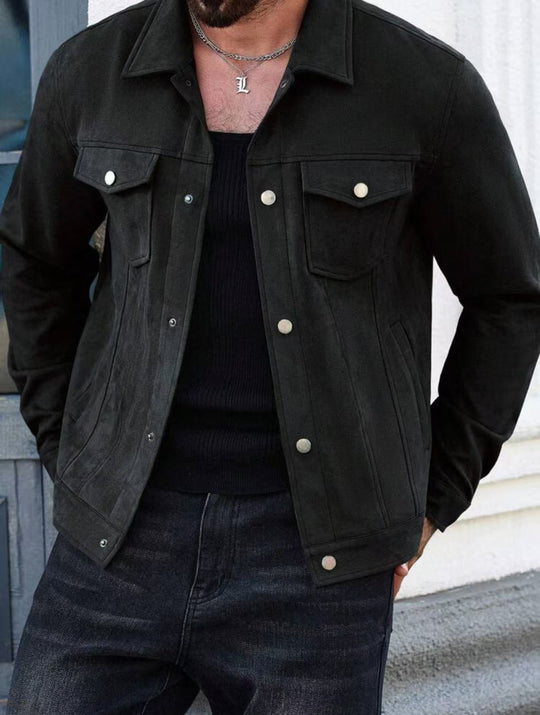 Herren lässige Wildlederjacke R&B