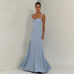 Damen Elegantes Abendkleid mit verführerischem Herzausschnitt und fließendem Schnitt R&B