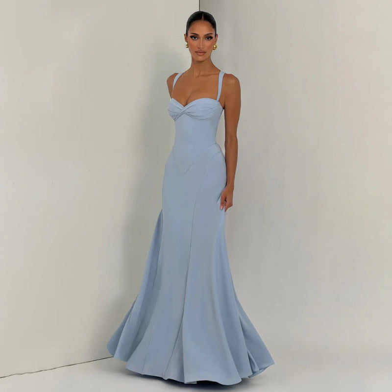 Damen Elegantes Abendkleid mit verführerischem Herzausschnitt und fließendem Schnitt R&B