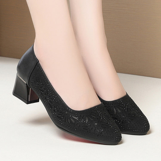 Damen Dekorative Pumps mit funkelnden Strassapplikationen und elegantem Design R&B