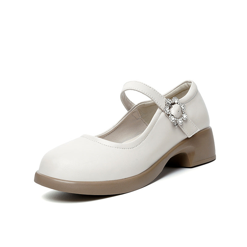 Damen Elegante Mary Jane Schuhe mit dekorativem Schmuckdetail R&B