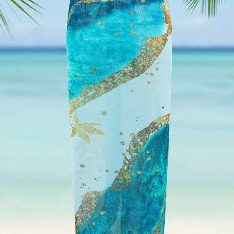 Damen Eleganter Einteiler Badeanzug mit passendem Strandrock R&B