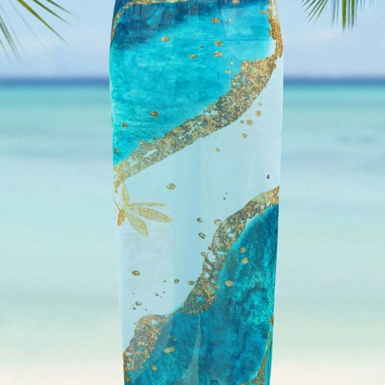 Damen Eleganter Einteiler Badeanzug mit passendem Strandrock R&B