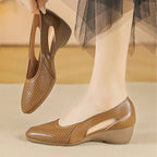 Damen Sling-Pumps mit atmungsaktivem Lochmuster