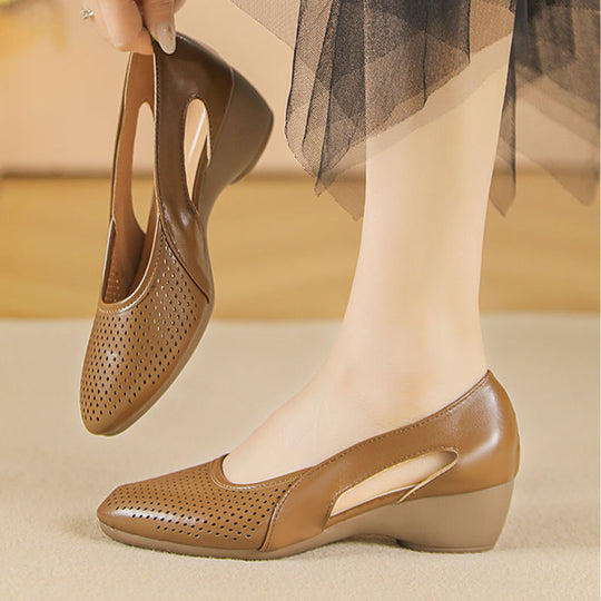 Damen Sling-Pumps mit atmungsaktivem Lochmuster R&B