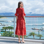 Damen Maxikleid mit voluminösem Rock R&B