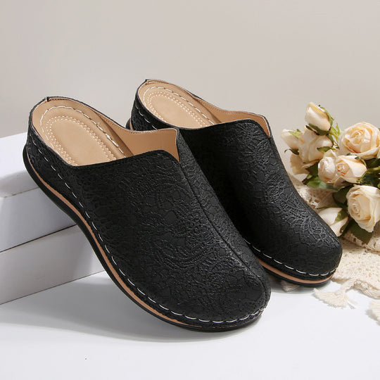 Damen Komfortable Clogs mit eleganter Spitzenstruktur und ergonomischem Fußbett R&B