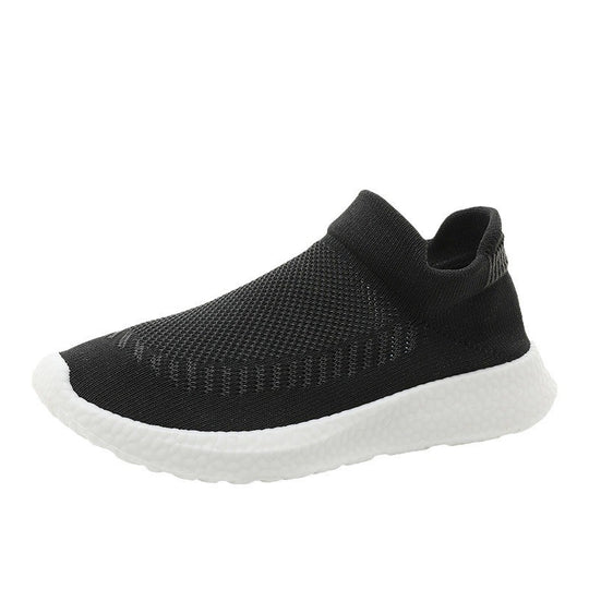 Damen atmungsaktive Slip-On Sneakers mit flexiblem Strick-Obermaterial R&B