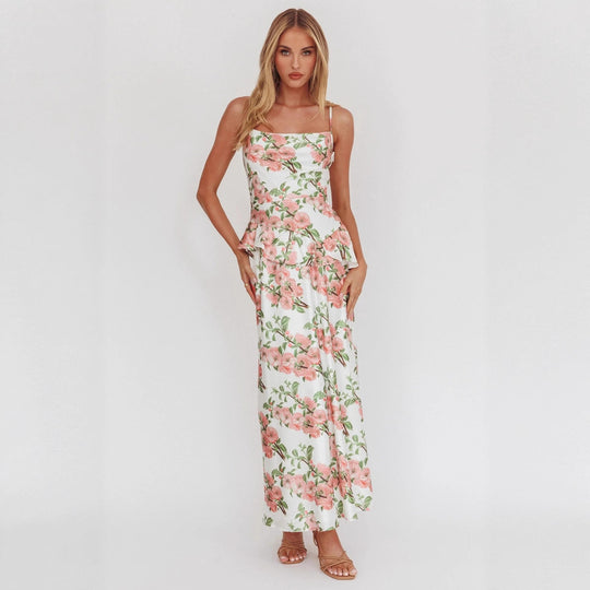 Damen Elegantes Peplum-Kleid mit floralem Design R&B