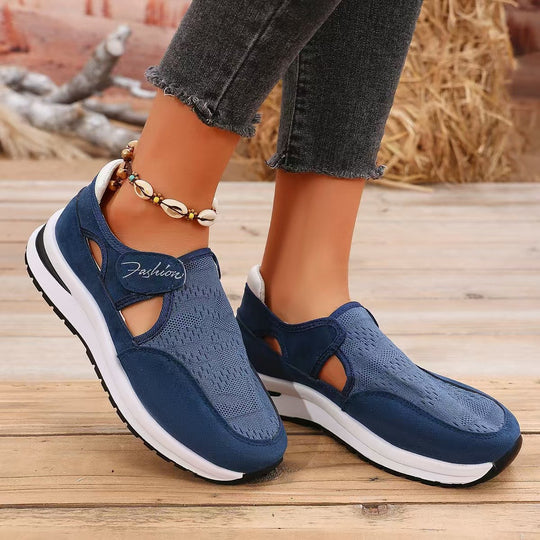 Damen Bequeme Slip-On Sneakers mit elastischem Riemen und innovativem Design R&B