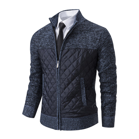 Herren gesteppte Freizeitjacke mit hochschließendem Kragen und praktischen Taschen R&B