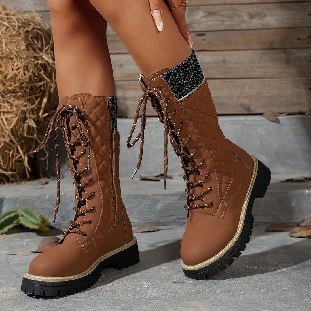 Pelz-Thermostiefel für Frauen
