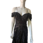 Damen Glamouröses Abendkleid mit funkelnden Applikationen R&B