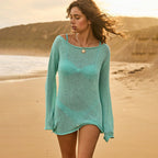 Damen luftiger Häkel-Strandpulli R&B