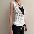Damen stilvolles Top mit funkelndem Kreuzdesign R&B