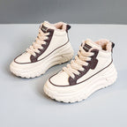 Damen High-Top Sneakers mit kuscheligem Innenfutter und rutschfester Profilsohle R&B