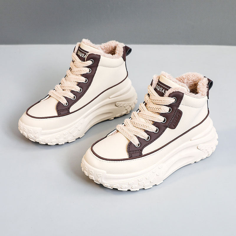 Damen High-Top Sneakers mit kuscheligem Innenfutter und rutschfester Profilsohle R&B