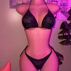 Damen Bikini-Set mit glitzerndem Druck und verstellbaren Trägern R&B