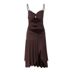 Damen Elegantes Wickelkleid mit raffinierten Drapierungen und verspielten Cut-Outs R&B
