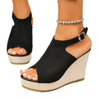Damen Wedge-Sandalen mit modischem Camouflage-Design und komfortablem Fußbett R&B