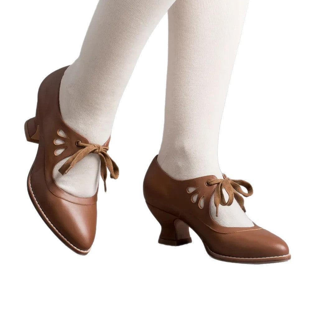 Damen Elegante Schnürschuhe mit ausgefallenen Cut-Out-Details und komfortablem Blockabsatz R&B