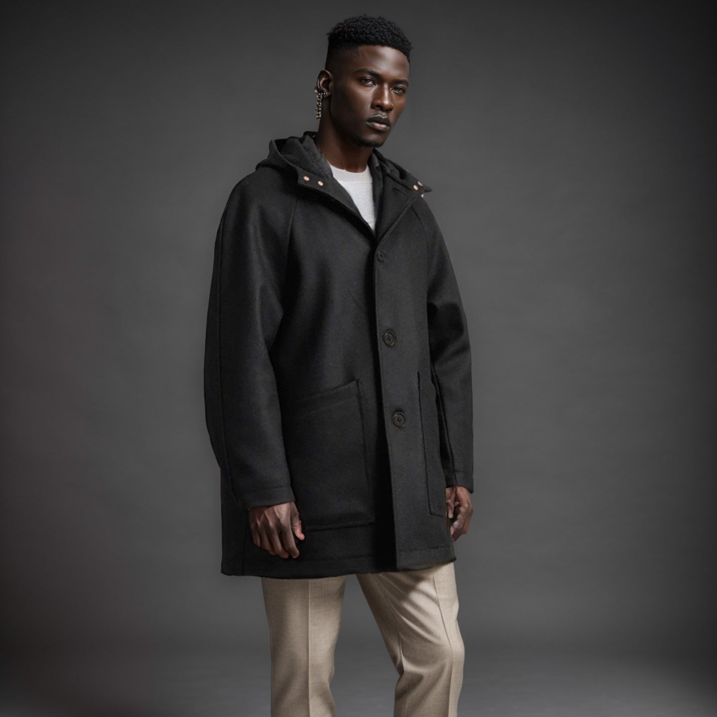 Herren praktische und elegante Softshell-Jacke mit Kapuze R&B