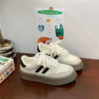 Damen Modische Sneakers mit dämpfendem Plateau und weichem Obermaterial