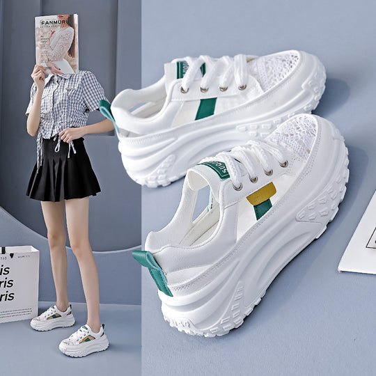 Damen Chunky Sneakers mit luftdurchlässigem Netz-Obermaterial und dämpfender Sohle R&B