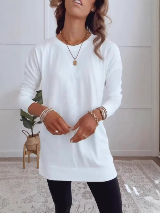 Damen Langarmshirt aus weichem, atmungsaktivem Material mit lässigem Schnitt Heidi-Mode
