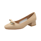 Damen elegante Ballerinas mit modischer Schnallenapplikation